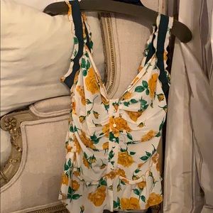 Authentic Dolce & Gabbana bustier w yellow roses